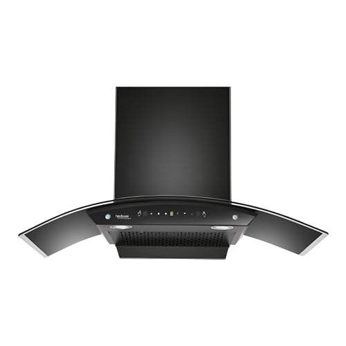 Hindware DIVINA 90 1200 CMH Filter-Less 3 Speed Gesture Control Auto Clean Wall Mounted Chimney