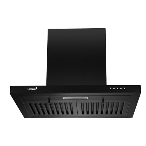 Livpure Shield 60 cm 1100CMH T-Shape Baffle Filter Kitchen Chimney