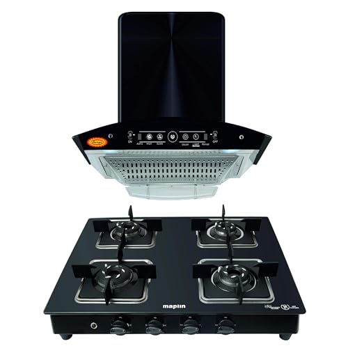 Maplin Combo of Eco Touch 60 cm Glass Kitchen Chimney