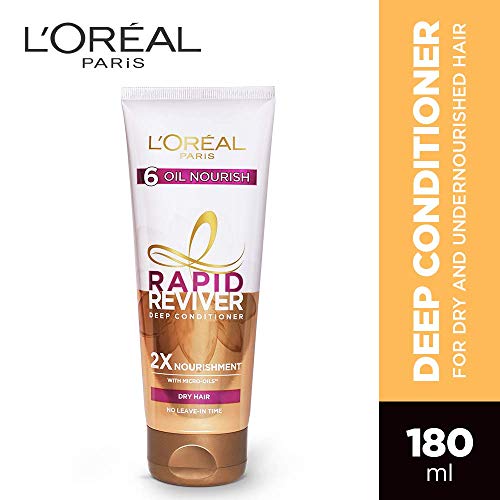 Loreal Paris Deep Conditioner - with Micro-Oils, No-Leave In Time, Rapid Reviver 6 Oil Nourish