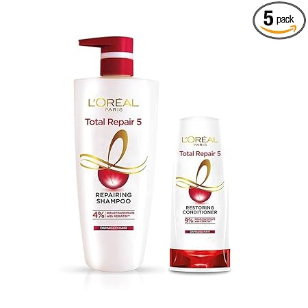 L'Oreal Paris Total Repair 5 | Shampoo & Conditioner | for Damaged Hair