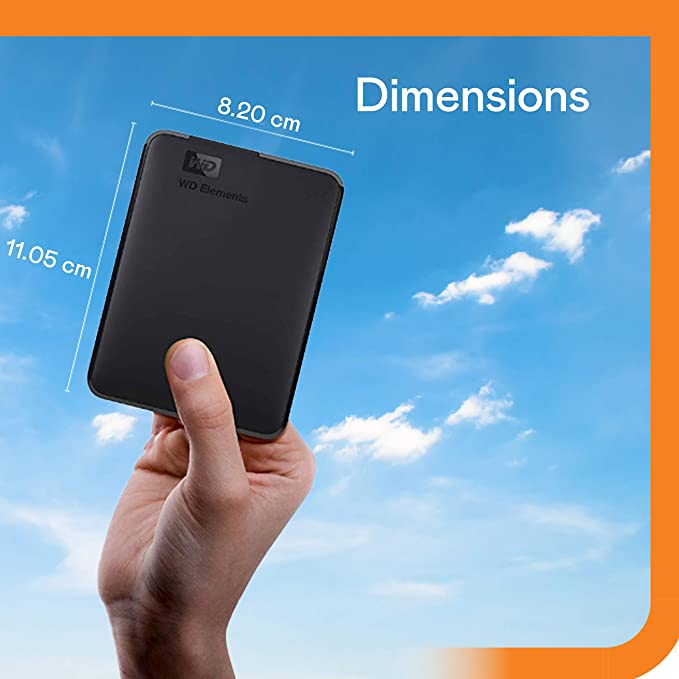 Western Digital WD Elements Portable Hard Disk Drive, USB 30, External HDD WDBHHG0010BBK-EESN, Black