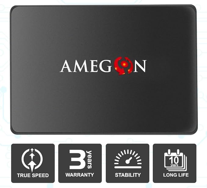 Amegon AM500S 512GB SATA 2.5-inch (6.35 cm) 3D NAND Internal Solid State Drive SSD