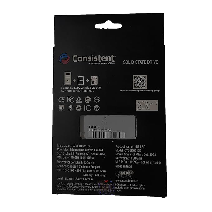 Consistent SATA 3 25 inch 1 TB Internal SSD