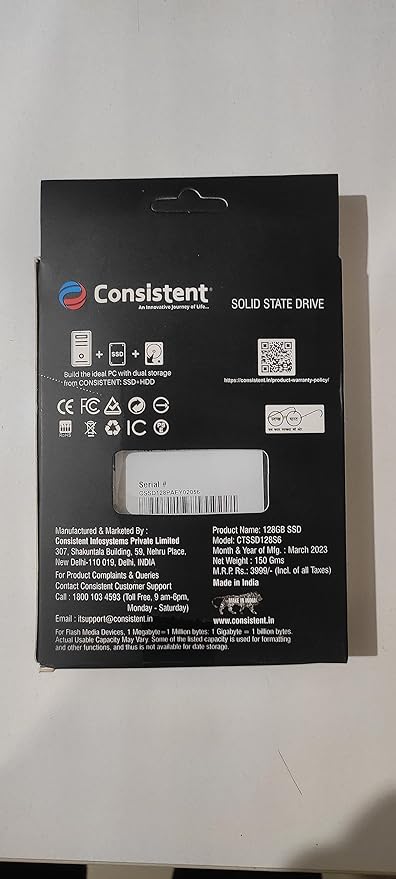 Consistent SATA 3 25 inch 128 GB Internal SSD