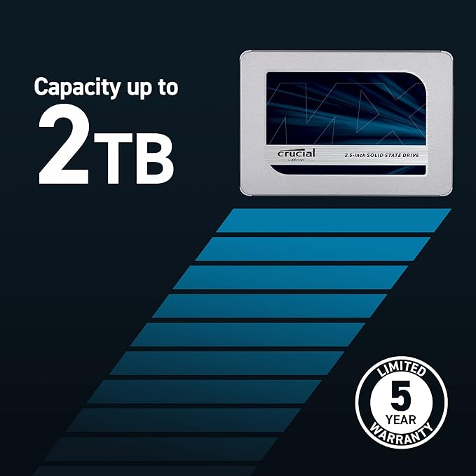 Crucial MX500 NAND SATA 25 Inch 1 TB Internal SSD