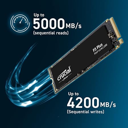Crucial P3 Plus PCIe 40 3D NAND 2 TB Internal SSD