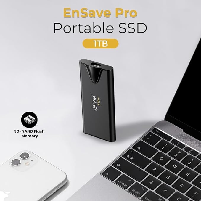 EVM Elite EnSave Pro Smallest Portable SSD (USB 32 Gen 2x2 USB-C)