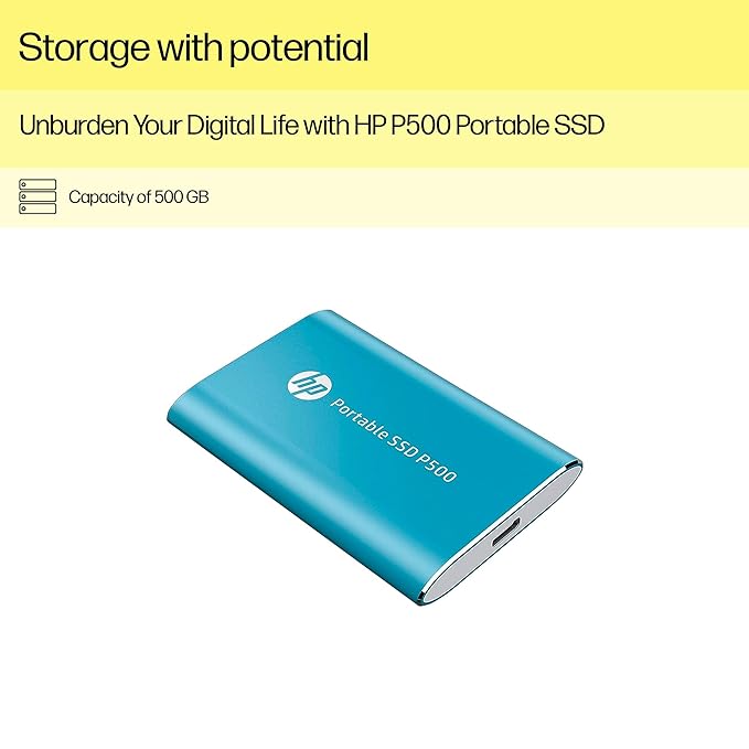 HP P500 Portable Solid State Drive (USB 32 GEN 1 s NAND Flash)