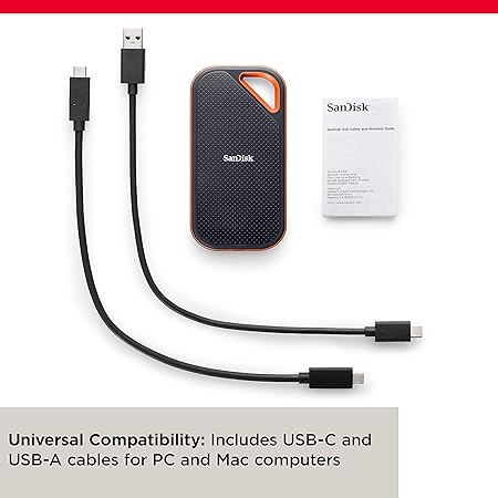 SanDisk 4TB Extreme Pro Portable SSD 2000MB/s R/W Upto 2 Meter Drop Protection