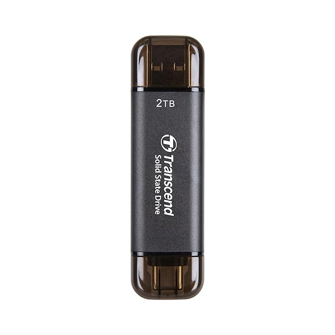Transcend 310C 2TB USB C & USB A External Portable SSD