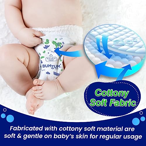 Bumtum Baby Diaper Pants, Double Layer Leakage Protection, 12 to 18 Kg, Pack of 3