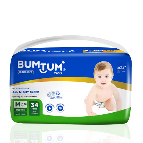 Bumtum Baby Diaper Pants, Double Layer Leakage Protection, 7 to 12 Kg