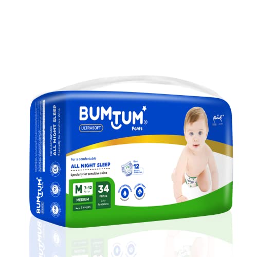 Bumtum Baby Diaper Pants, Double Layer Leakage Protection, 7 to 12 Kg