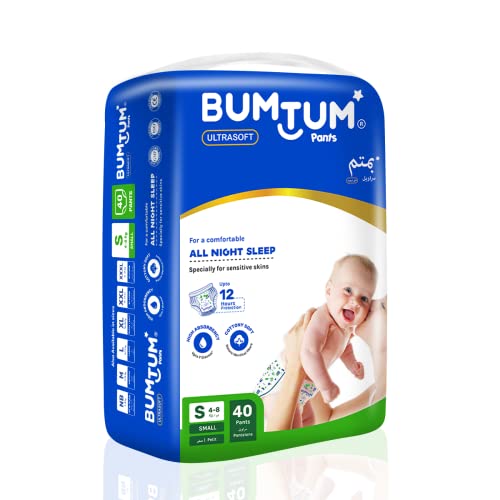 Bumtum Baby Diaper Pants, Double Leakage Protection, 4 to 8 Kg