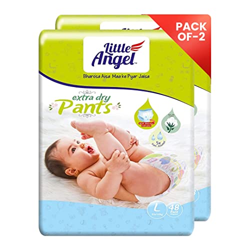 Little Angel Extra Dry Baby Pants Diaper, Pack of 2