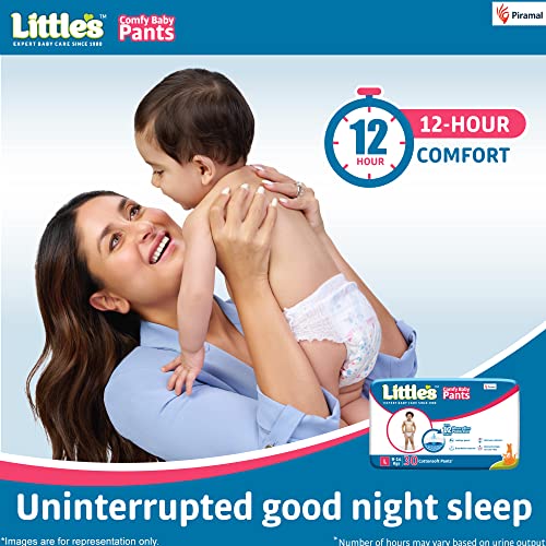 Littles Baby Pants Diapers with Wetness Indicator, Pack of 3