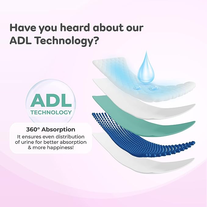 Mylo Care Baby Diaper Pants Medium (M) 7-12 kgs with Aloe Vera Lotion (38 count)