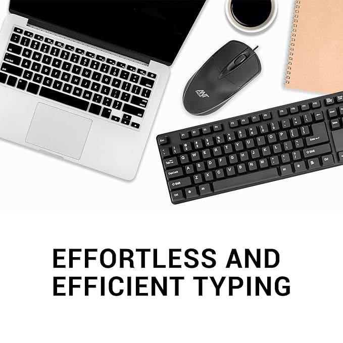 Ant Value USB Keyboard Mouse Set, Black