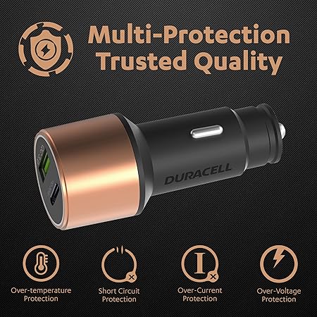 Duracell 38W Fast Car Charger Adapter