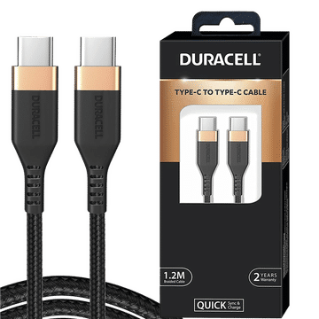 Duracell USB Type C 3A Braided Sync & Fast Charging Cable
