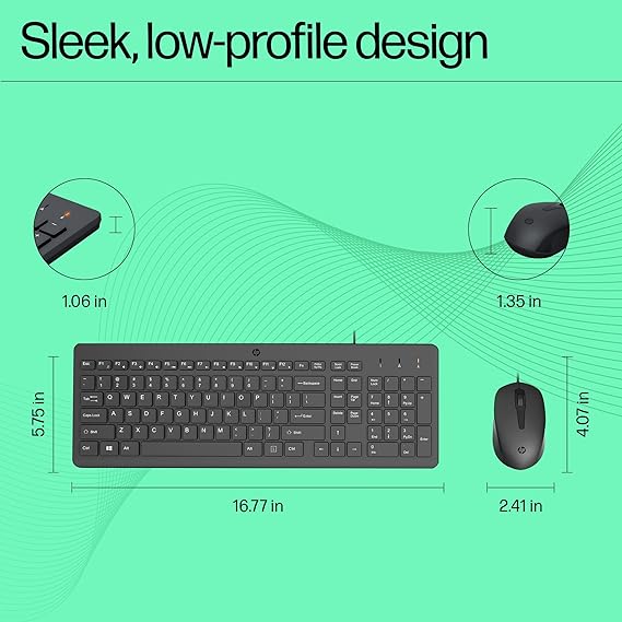 HP 150 Wired Keyboard and Mouse Combo