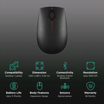 Lenovo 300 Wireless Compact Mouse