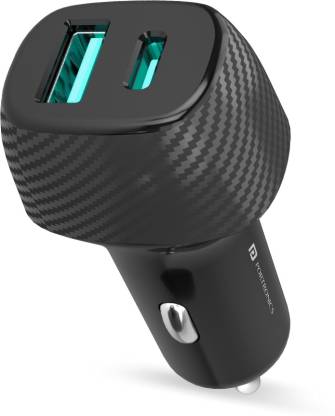 Portronics 51W Car Power 16 Fast Car Charger with Dual Output