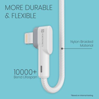 Portronics Konnect L POR-1401 Fast Charging 3A USB Cable
