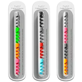 Sounce Spiral Cable Protector | Charging Cord Saver Set of 3