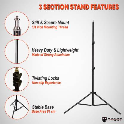 Tygot Tripod Stand with Adjustable Mobile Clip Holder