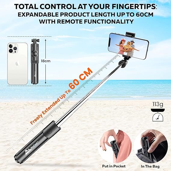 WeCool Selfie Stick with Tripod Stand