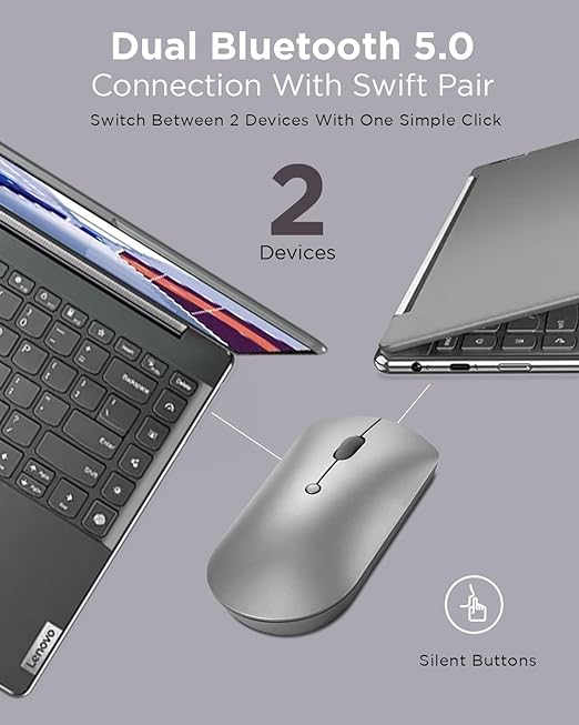 Lenovo 600 Bluetooth 5.0 Silent Mouse