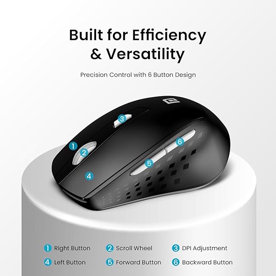 Portronics Toad 32 Wireless Mouse with 6 Buttons