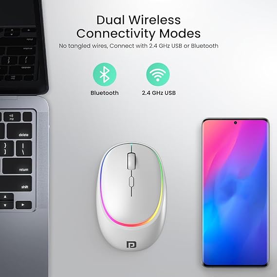 Portronics Toad IV Bluetooth Mouse with 2.4 GHz Wireless (Dual Connectivity)