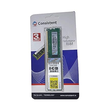 Consistent 8GB DDR3 1600MHz Desktop RAM (Memory) U-DIMM