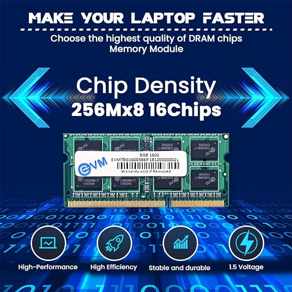 EVM 8GB DDR3 Laptop RAM | 1600 MHz SODIMM Memory
