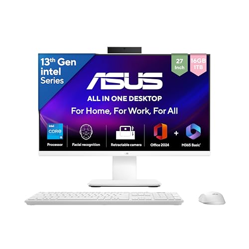 Asus Aio V470 | 13Th Gen Intel Core I5-13420H | 27inch Fhd | 100Hz | All-In-One Pc(Windows 11/Office 24/Retractable Camera/With Wireless Keyboard & Mouse