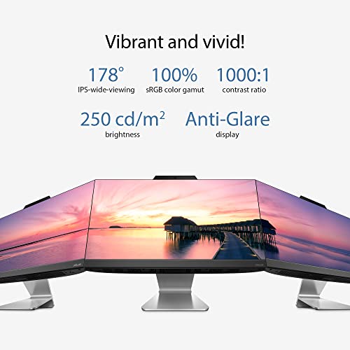 Asus Aio A3202 | 21.45inch | 12Th Gen | Intel Core I3-1215U | All-In-One Pc (Fhd/8Gb/256Gb/Windows 11/Ms Office 365 Basic (1Year)/Office 2024/Black/4.84 Kg) | With Wireless Keyboard & Mouse | A3202Wba-Bpb010Ws