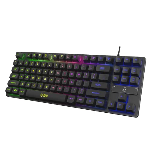 EvoFox Fireblade Gaming Wired Keyboard with LED Backlit, 19 Anti-Ghosting Keys and Windows Lock Key (TKL)