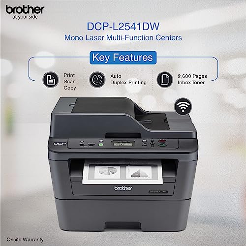Brother DCP-L2541DW Multi Function Monochrome Laser Printer with Auto Duplex Printing & Wi-Fi