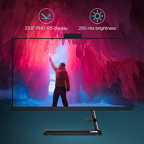 Lenovo IdeaCentre AIO 3 11th Gen Intel i5 238" FHD IPS 3-Side Edgeless All-in-One Desktop with Alexa Built-in (8GB/1 TB HDD/Win11/MS Office 2021) F0G00187IN