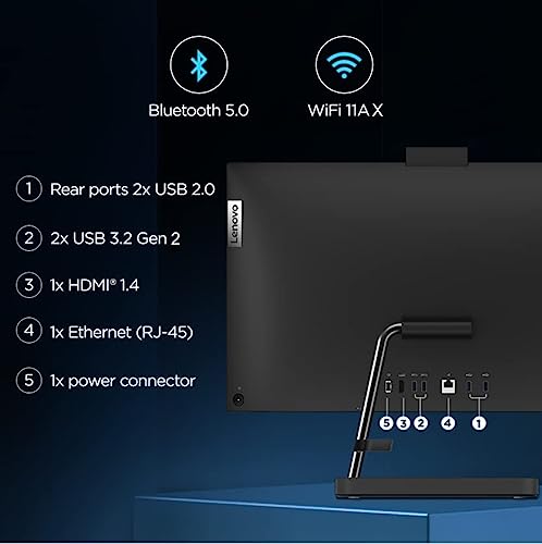 Lenovo IdeaCentre AIO 3 11th Gen Intel i5 238" FHD IPS 3-Side Edgeless All-in-One Desktop with Alexa Built-in (8GB/1 TB HDD/Win11/MS Office 2021) F0G00187IN