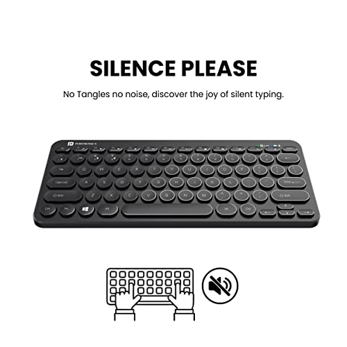 Portronics Bubble Multimedia Wireless Keyboard 24 GHz & Bluetooth 50 Connectivity