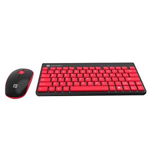 Portronics Key2 Combo Multimedia USB Wireless Keyboard and Mouse Set with 24 GHz Wireless Technology