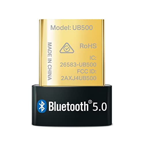 TP-Link USB Bluetooth Adapter for PC, 50 Bluetooth Dongle Receiver, UB500