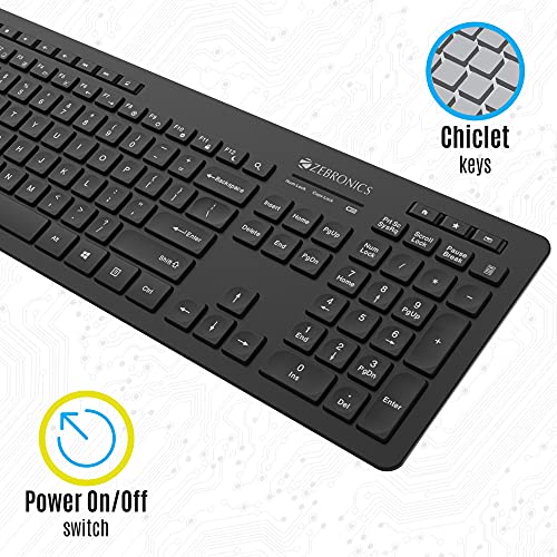 Zebronics Zeb-Companion 500 24GHz Wireless Keyboard & Mouse Combo