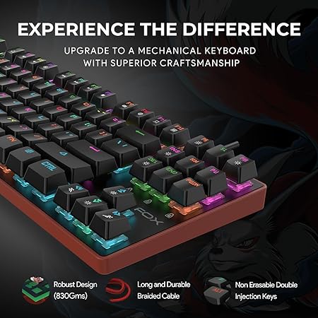 EvoFox Katana Pro RGB Mechanical Keyboard with Silent Outemu Red Switches