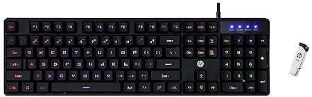 HP K300 Backlit Membrane Wired Gaming Keyboard