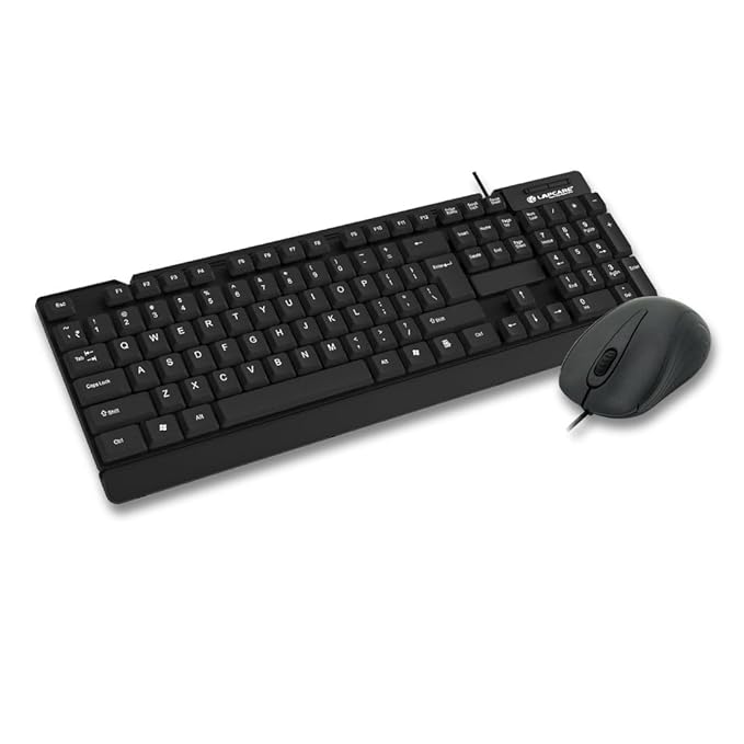 Lapcare E9 Wired Keyboard and Mouse Set with Adjustable Bracket